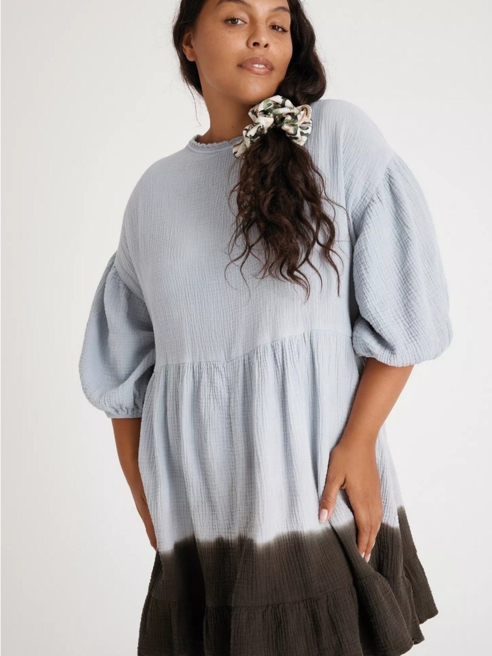 Dariya Dip-Dyed Tunic Dress | Anthropologie Size S